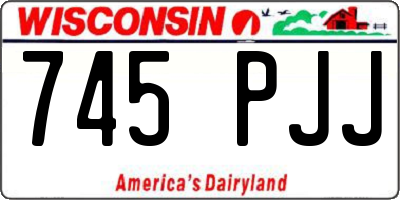 WI license plate 745PJJ