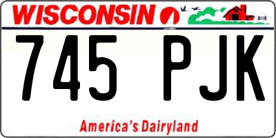 WI license plate 745PJK