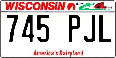 WI license plate 745PJL