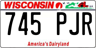 WI license plate 745PJR
