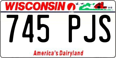 WI license plate 745PJS