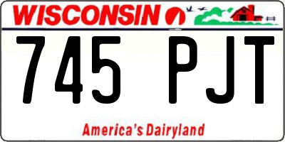 WI license plate 745PJT