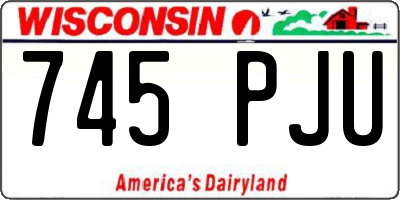 WI license plate 745PJU