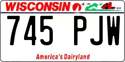 WI license plate 745PJW