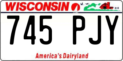 WI license plate 745PJY