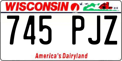 WI license plate 745PJZ