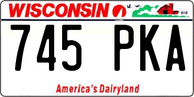 WI license plate 745PKA