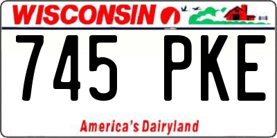 WI license plate 745PKE