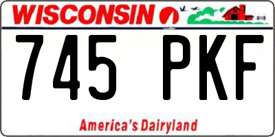 WI license plate 745PKF