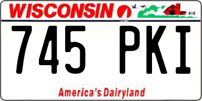 WI license plate 745PKI