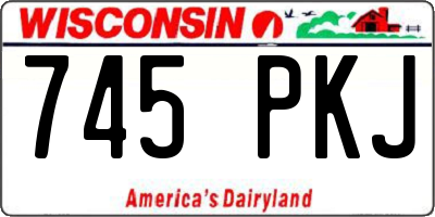 WI license plate 745PKJ