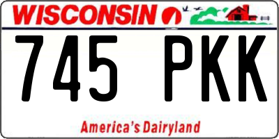 WI license plate 745PKK
