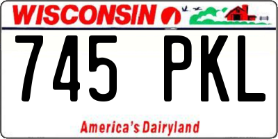 WI license plate 745PKL