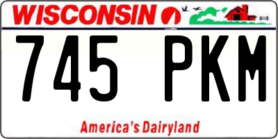 WI license plate 745PKM