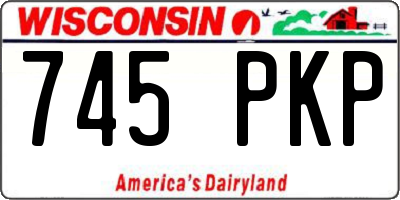 WI license plate 745PKP
