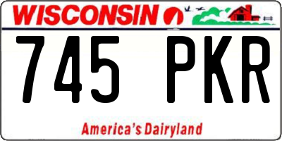 WI license plate 745PKR