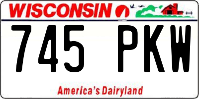 WI license plate 745PKW