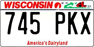 WI license plate 745PKX