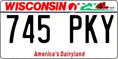 WI license plate 745PKY