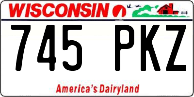 WI license plate 745PKZ