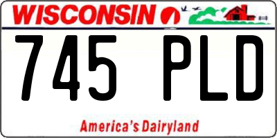 WI license plate 745PLD