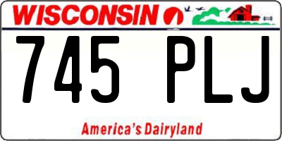 WI license plate 745PLJ