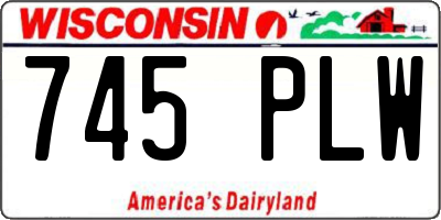 WI license plate 745PLW