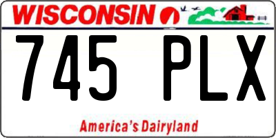 WI license plate 745PLX