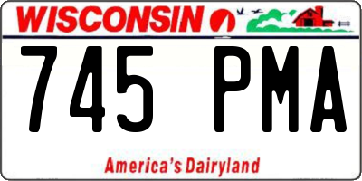 WI license plate 745PMA