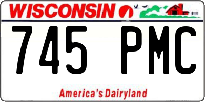 WI license plate 745PMC