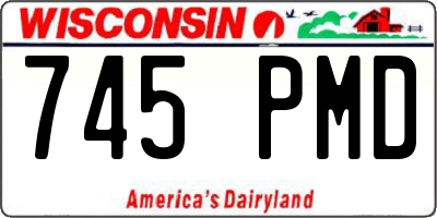 WI license plate 745PMD