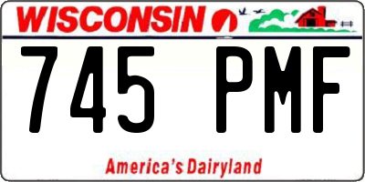 WI license plate 745PMF