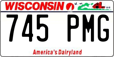 WI license plate 745PMG