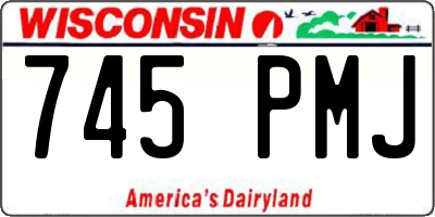 WI license plate 745PMJ