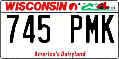 WI license plate 745PMK