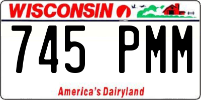 WI license plate 745PMM