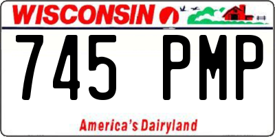 WI license plate 745PMP