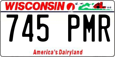WI license plate 745PMR
