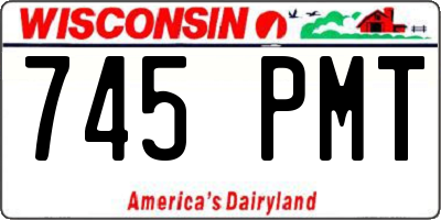 WI license plate 745PMT