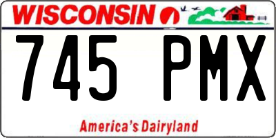 WI license plate 745PMX