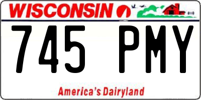 WI license plate 745PMY