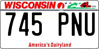 WI license plate 745PNU