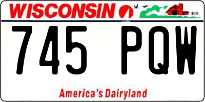 WI license plate 745PQW