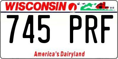 WI license plate 745PRF