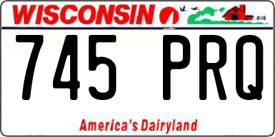 WI license plate 745PRQ