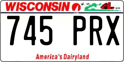 WI license plate 745PRX
