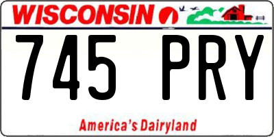 WI license plate 745PRY