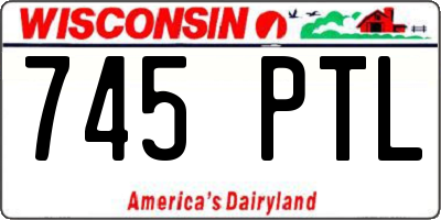 WI license plate 745PTL
