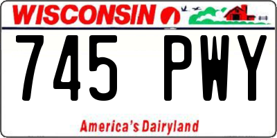 WI license plate 745PWY