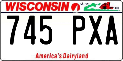 WI license plate 745PXA